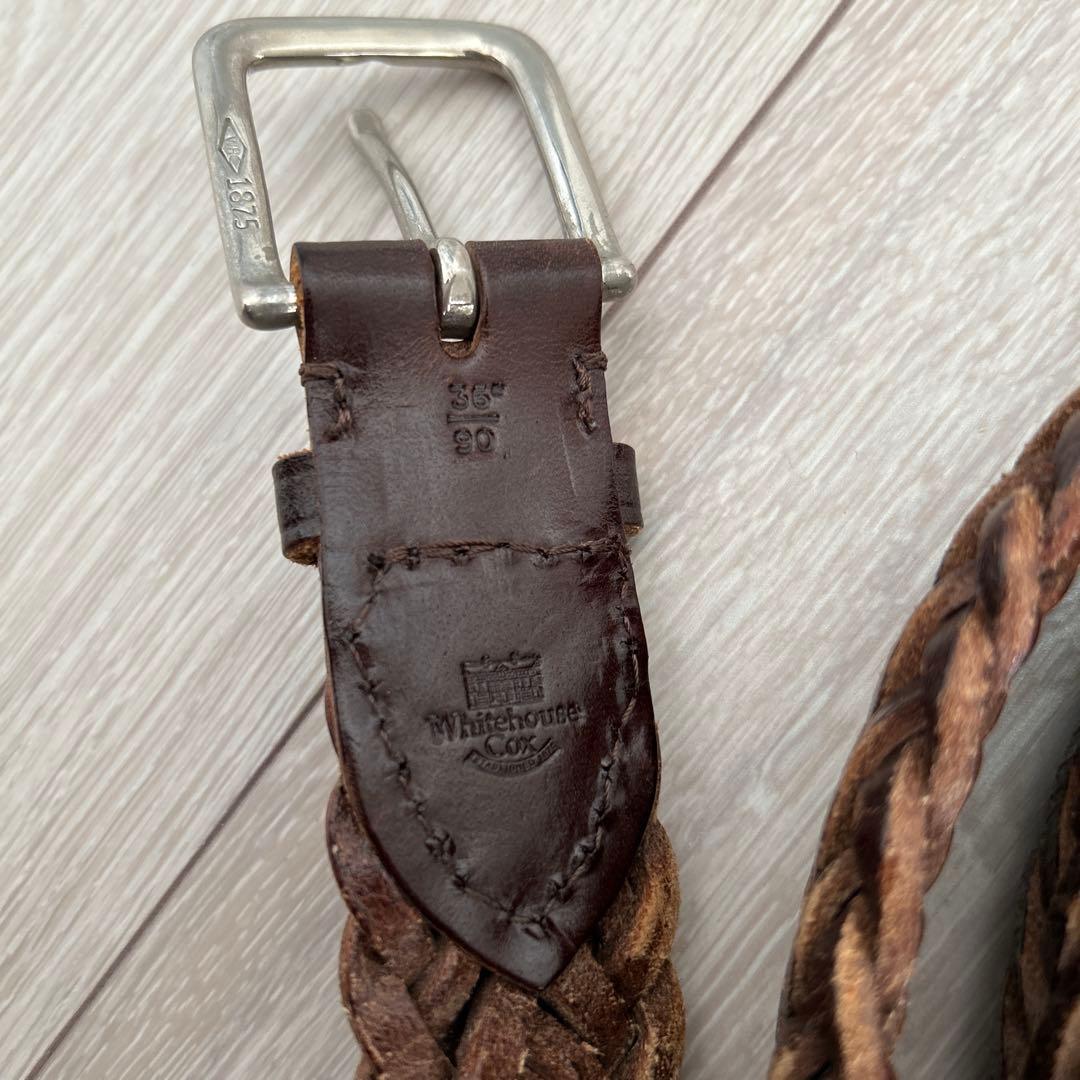 ホワイトハウスコックス メッシュベルトブラウン36-90