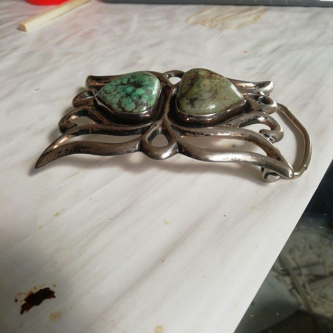 インディアンジュエリー　スーパレア　バックル　ナバホ　ズニ　ホピ