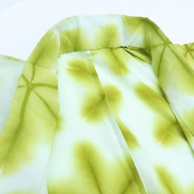 Y3364◆新品 板締め絞り 綿 仕付け糸付 浴衣 洗える夏着物