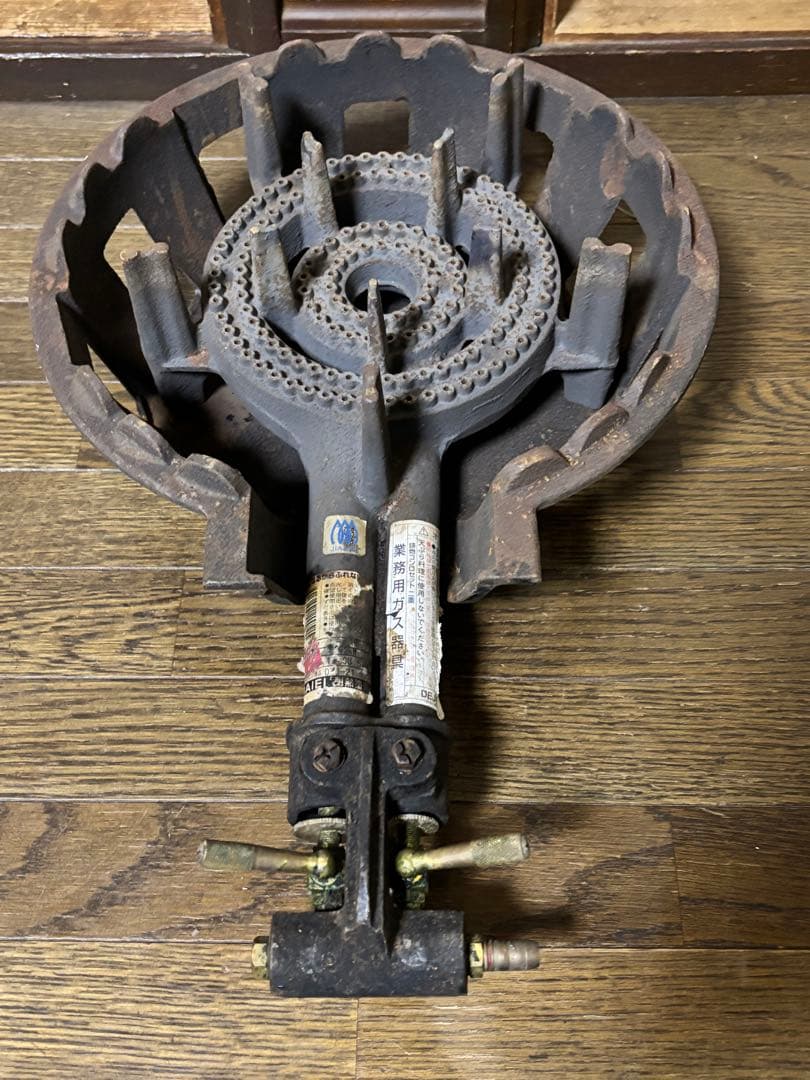 業務用 鋳物 五徳 4連 コンロ LPガス DEJ-21