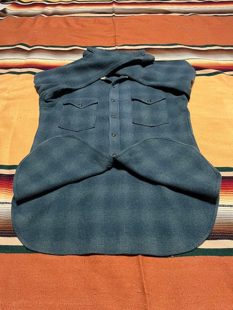 40s USA製 PENDLETON ボードシャツ \"オンブレ\" グリーン系