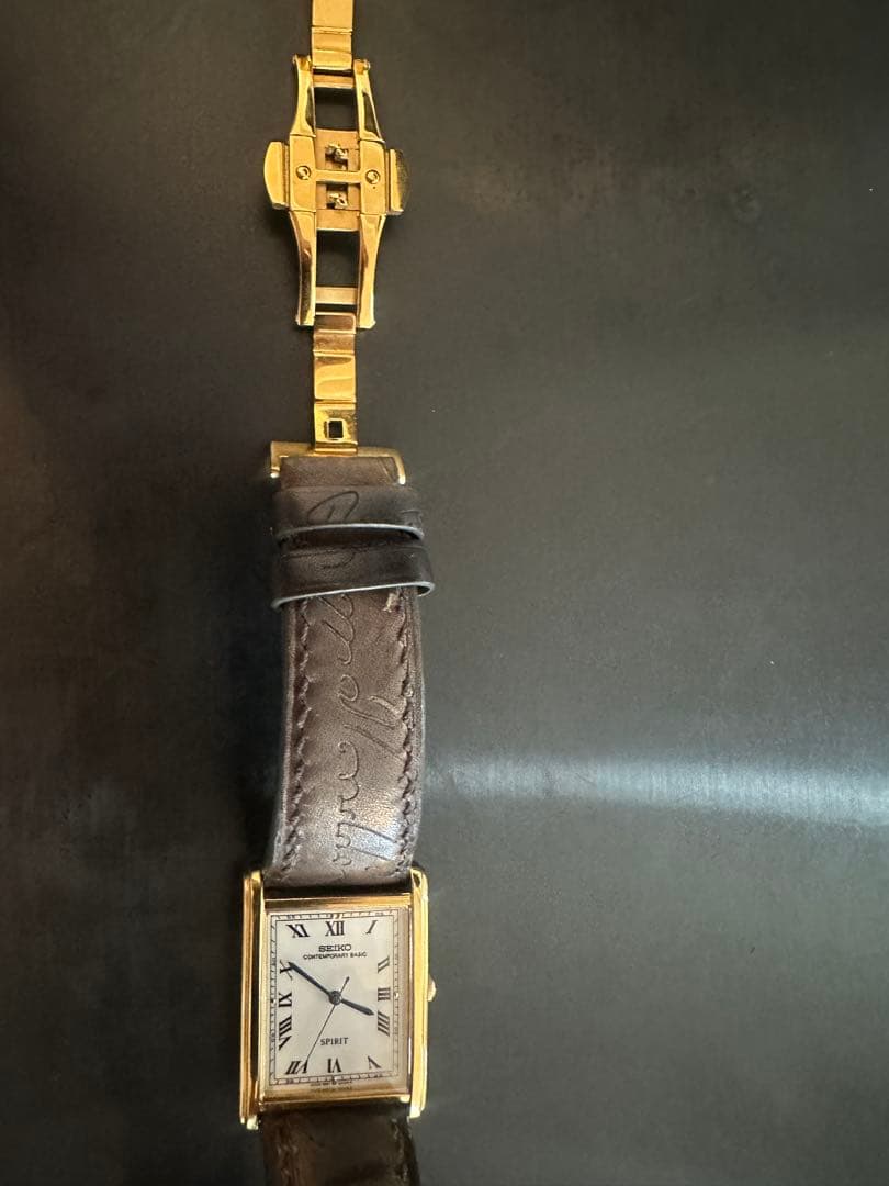 マ*ク様 SEIKO TANK 5S21-5A00+ベルルッティ革ベルト（一点も