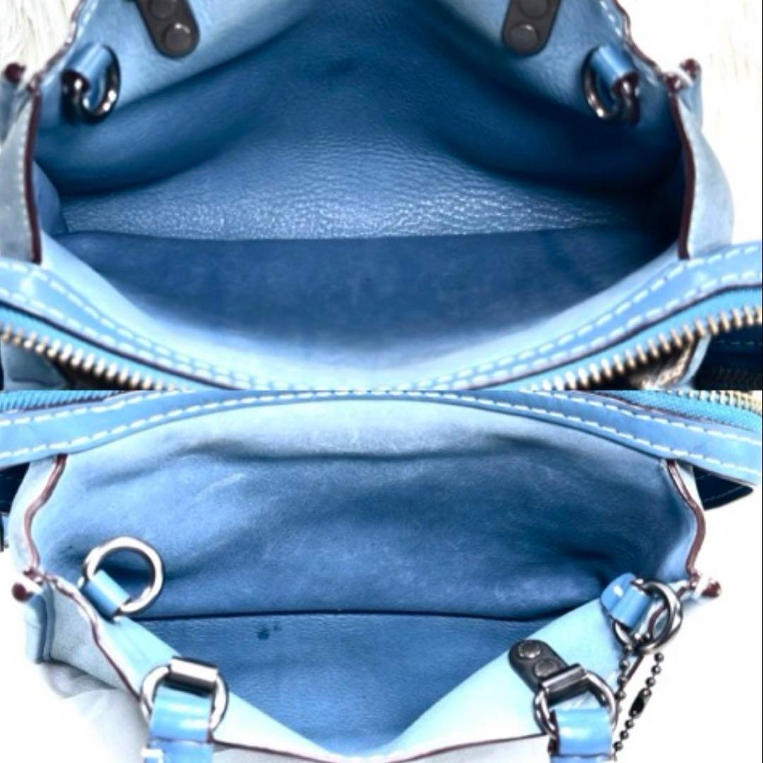 【美品】コーチ 10486 ローグ25 2way ハンドバッグ レザー 斜め掛け