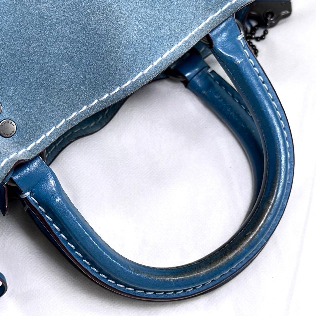 【美品】コーチ 10486 ローグ25 2way ハンドバッグ レザー 斜め掛け