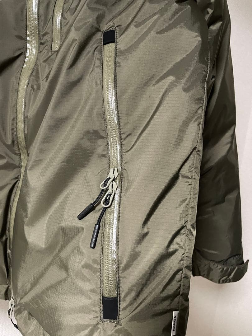 【美品】ナンガ オーロラテックス 日本製 L オリーブ色 NANGA