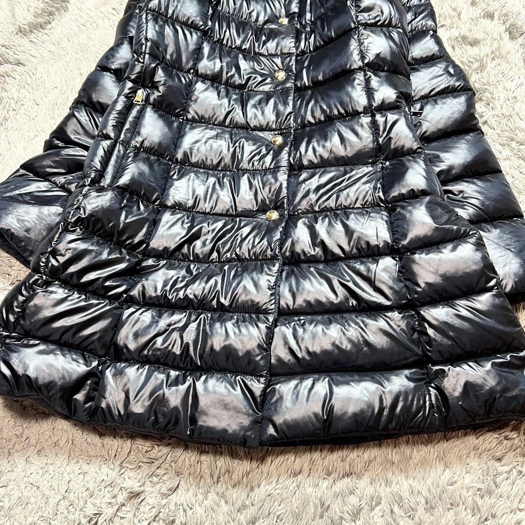 ヘルノ　リバーシブル　ダウンコート　洗えるダウン　40 Mサイズ　紺　極美品