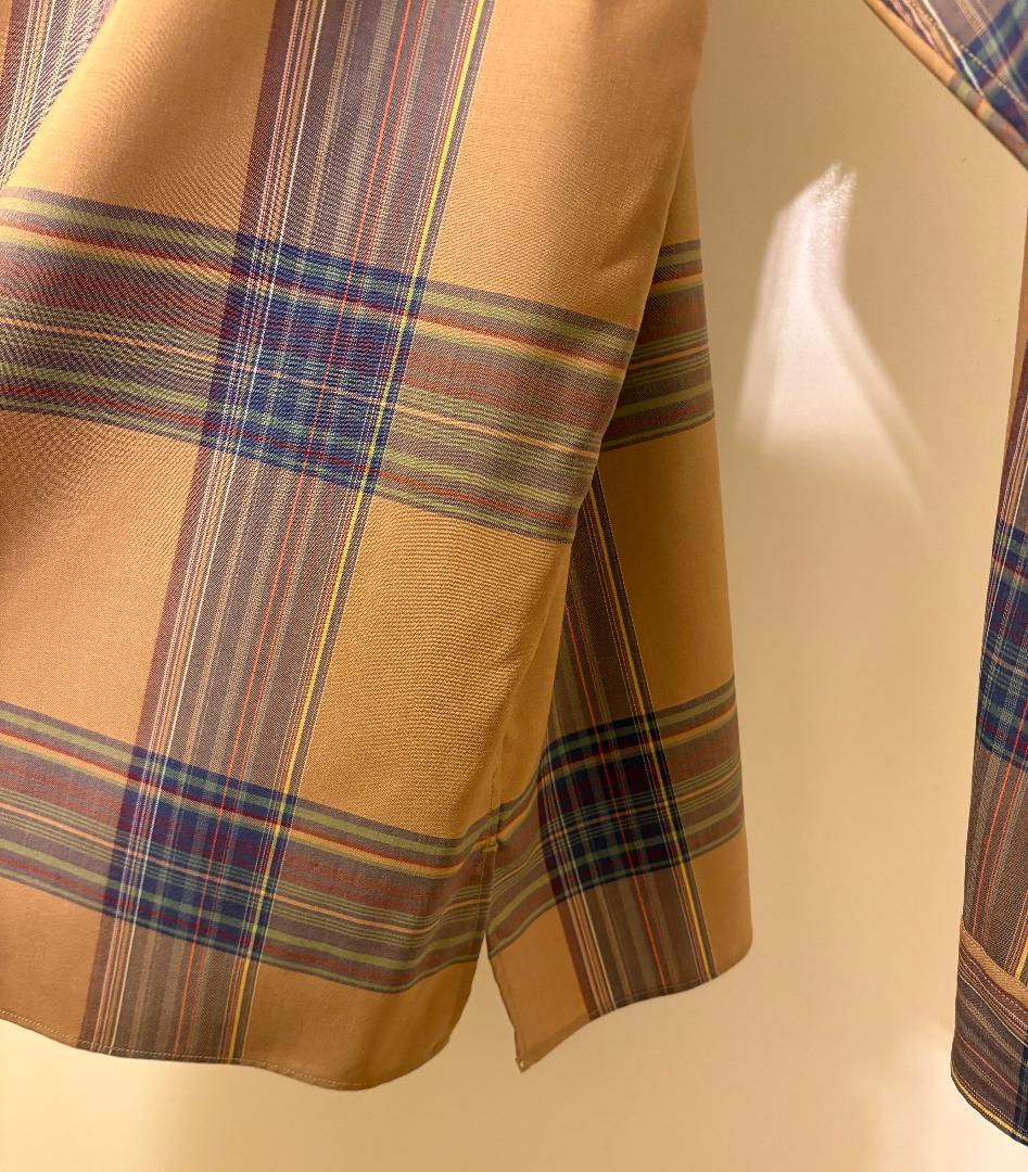 AURALEE　19AW　スーパーライトウール　チェックシャツ