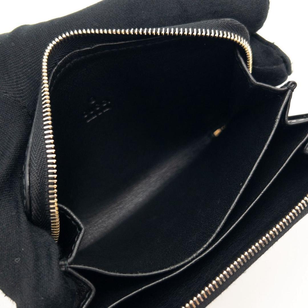 【極美品】GUCCI シマ　ケース　小銭入れ　黒