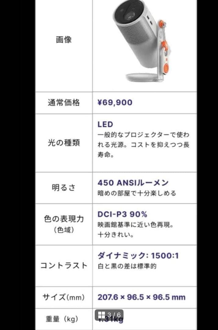 Aladdin poca アラジン 新品未開封 プロジェクター 本体