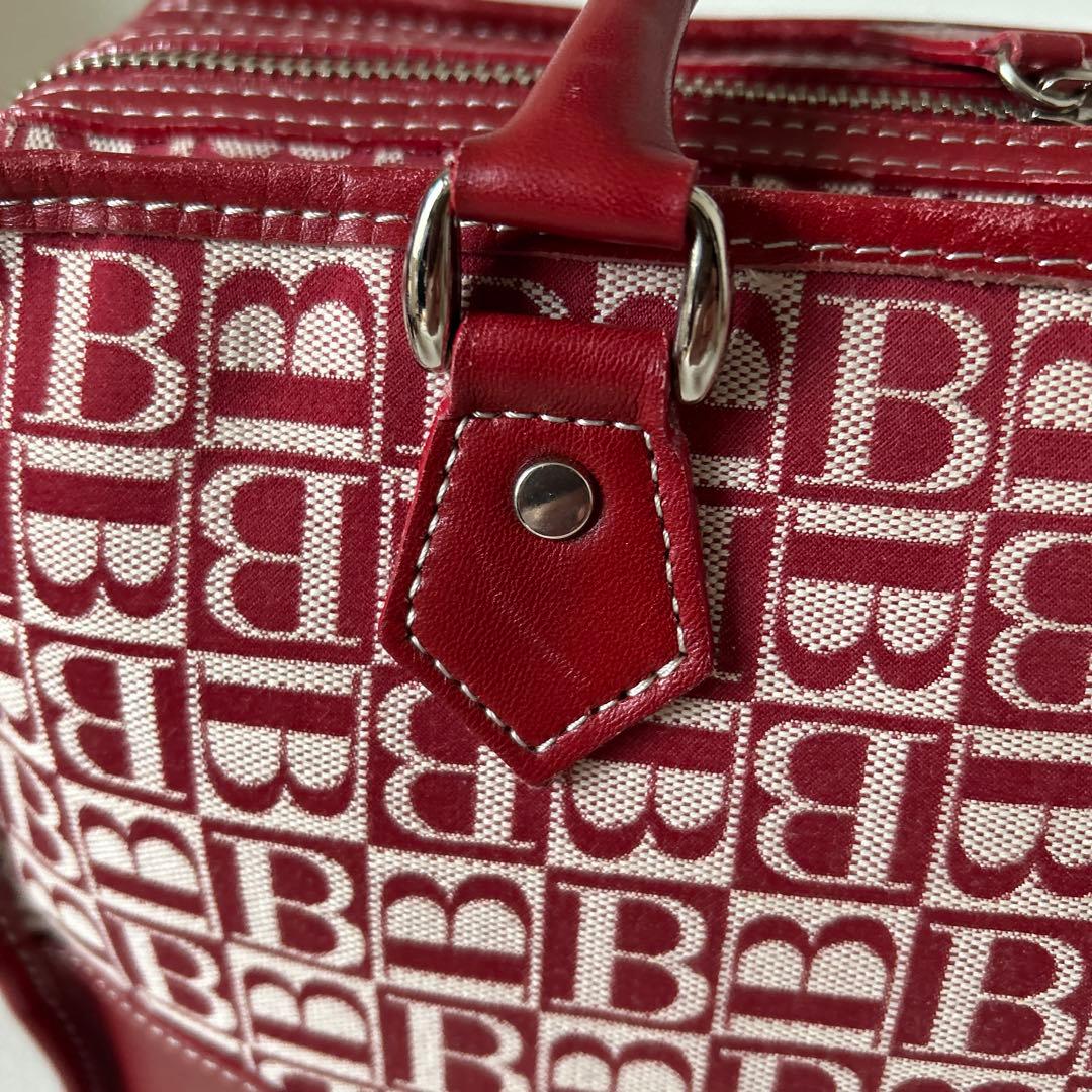 美品✨バーバリーブルーレーベル　ビンテージバッグ ボストンバックBロゴ　総柄