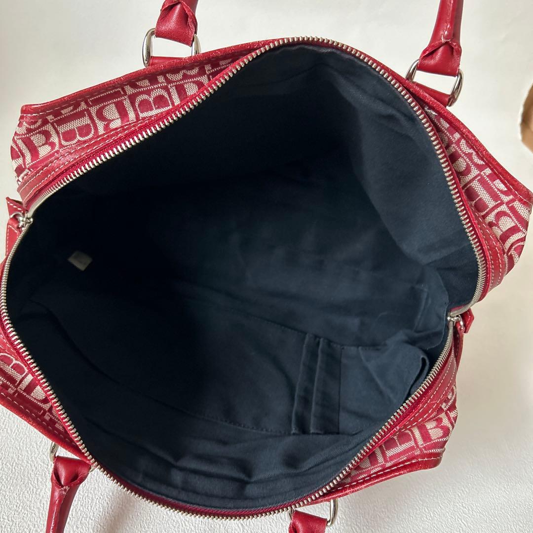 美品✨バーバリーブルーレーベル　ビンテージバッグ ボストンバックBロゴ　総柄