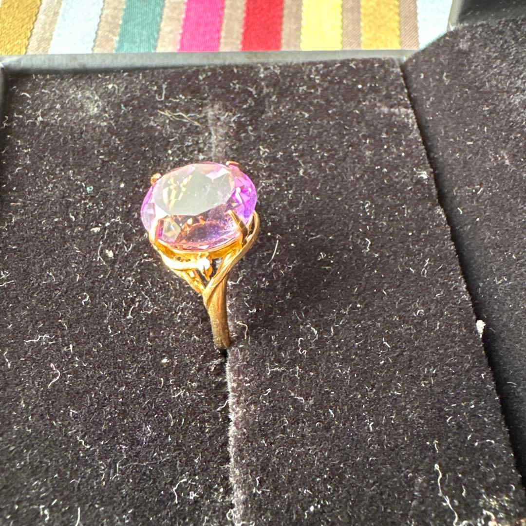 アメジストオーバルクラシカルカットリング