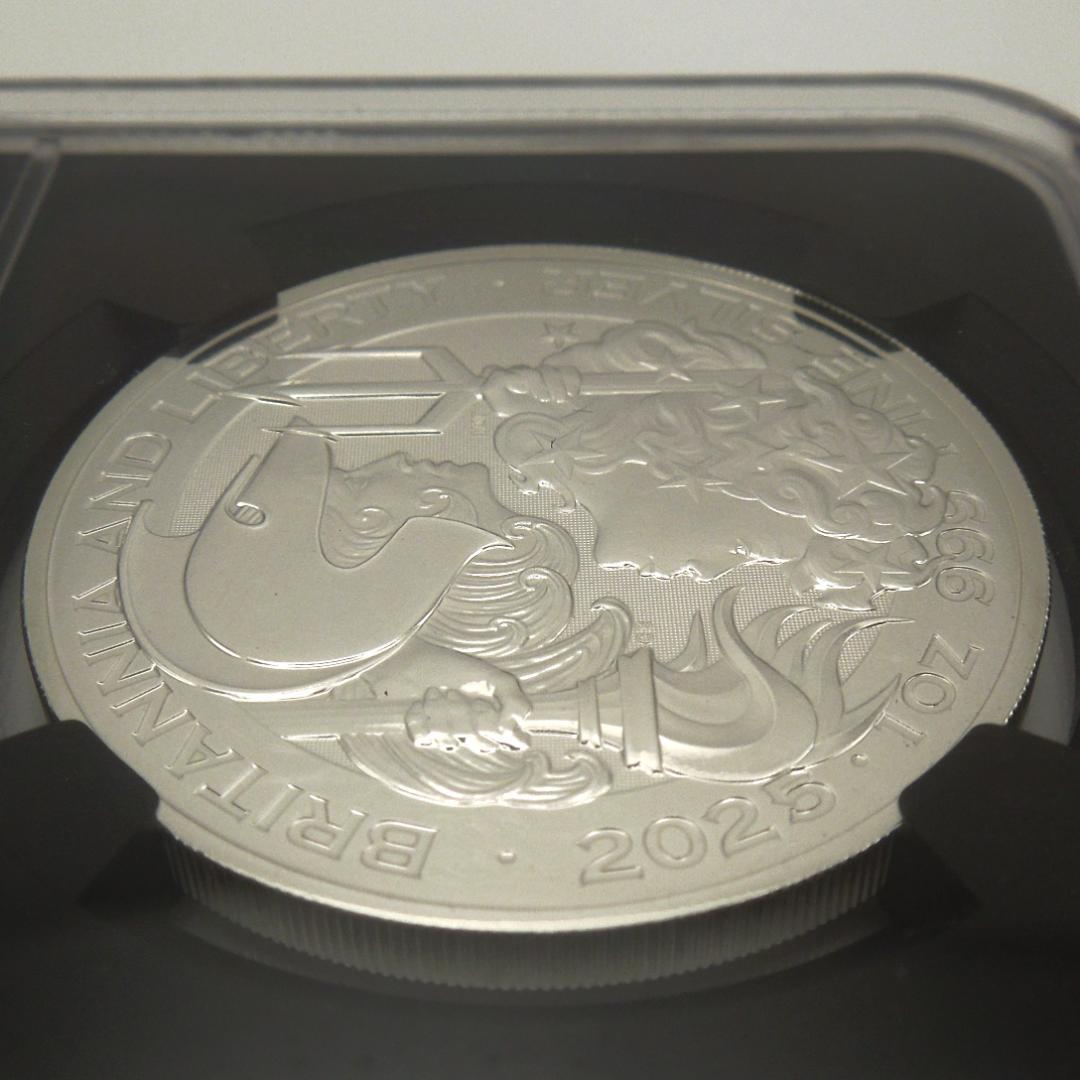 【英米友好】2025年 ブリタニア＆リバティ 銀貨 1オンス NGC MS70