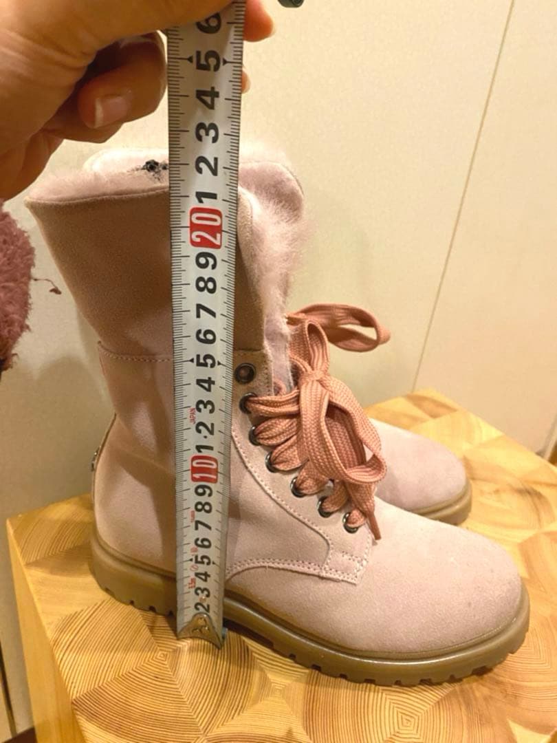 【年始セール】モンクレール MONCLAR キッズ　ブーツ　20cm ファー付き