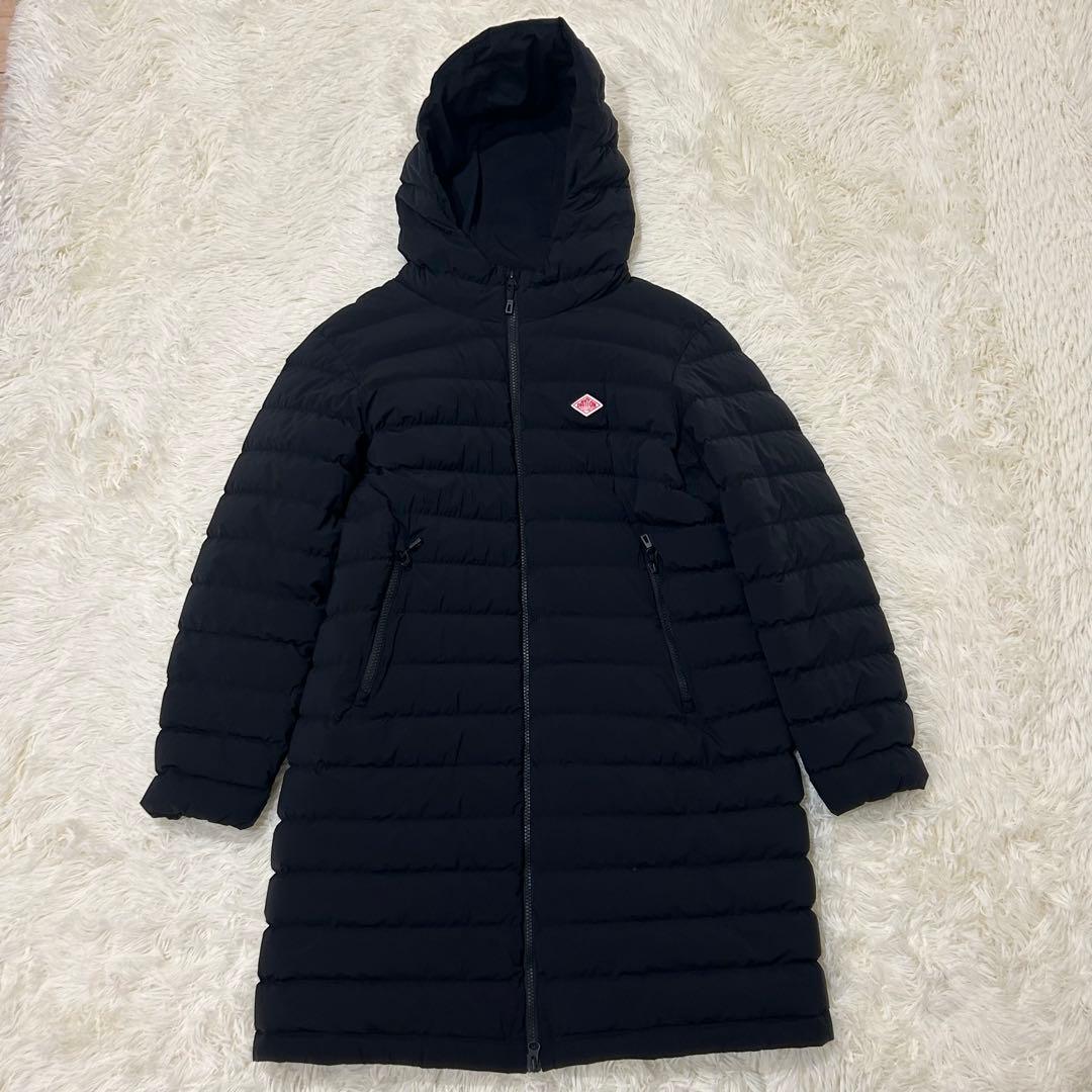 極美品 DANTON ダントン ロング ダウン フード ジャケット M 黒