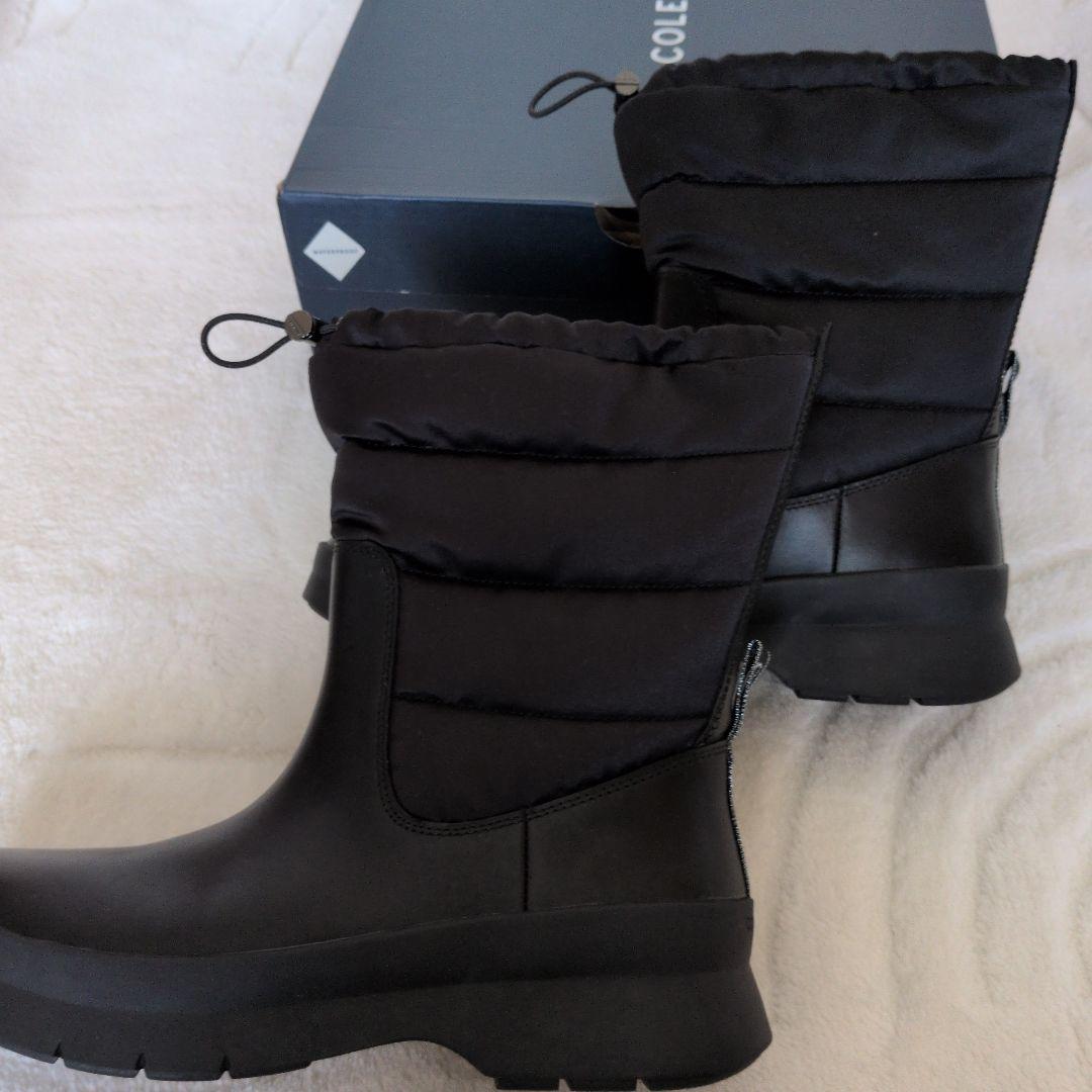 COLE HAAN コールハーン ウォータープルーフ ブーツ 黒【美品】24cm