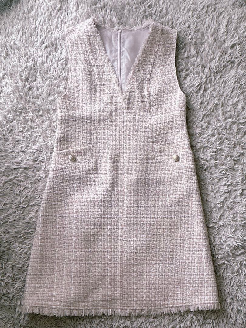 【美品】マルイ限定　ジャスグリッティー　ミックスツイードジャンスカ