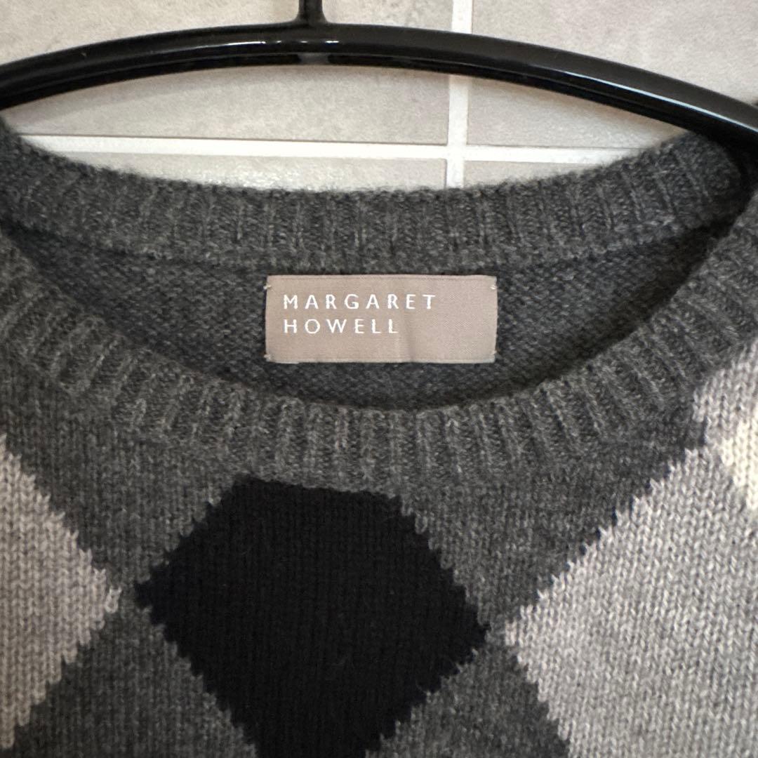 MARGARET HOWELL マーガレットハウエル アーガイル柄　ニット