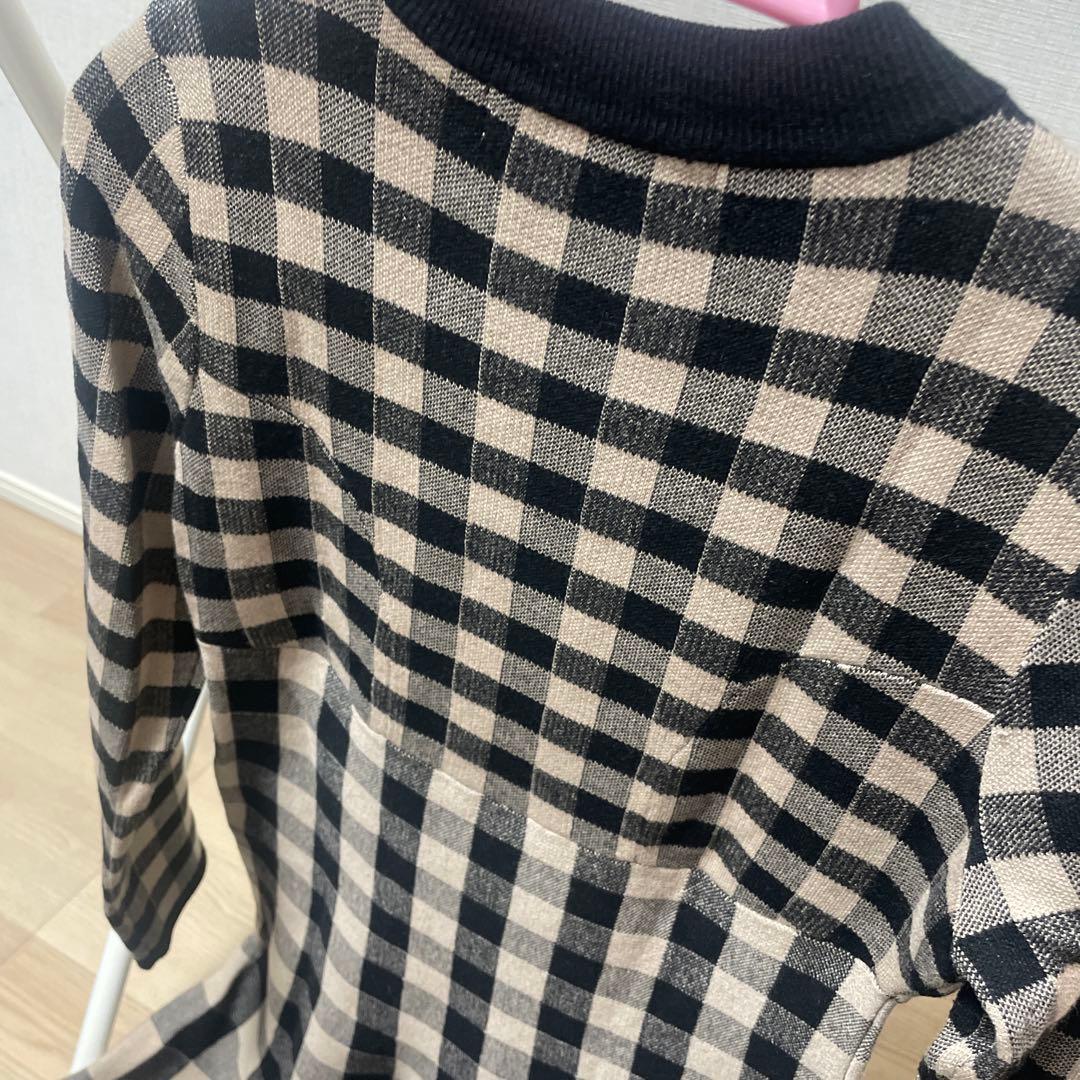 パンツ herliptoParisHighRiseJeans PlaidJacquard