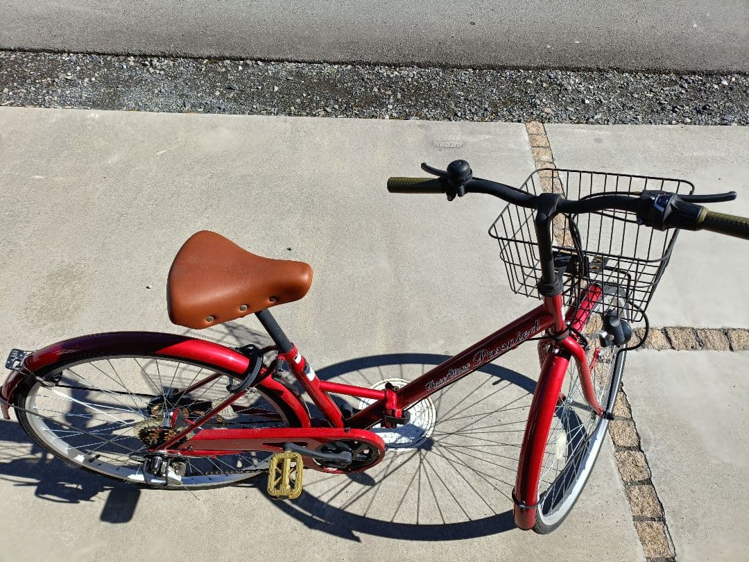 美品！26インチ 折りたたみ 自転車 TS26B 赤 ◆ 約10回使用 ◆