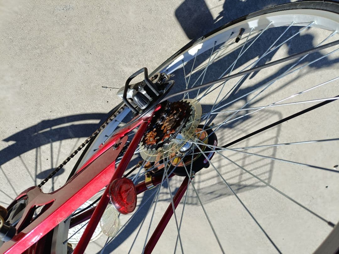 美品！26インチ 折りたたみ 自転車 TS26B 赤 ◆ 約10回使用 ◆