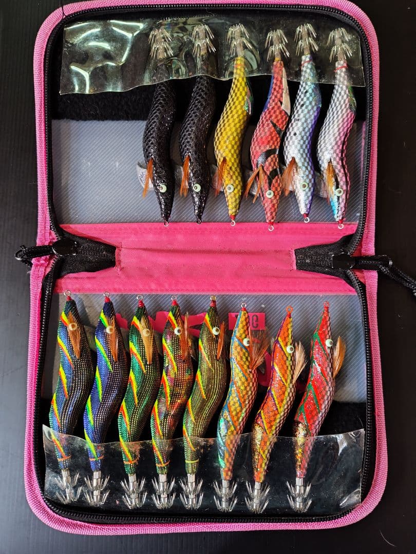 シ*ダ様 餌木猿　3.5寸　14本　 希少カラー　ケース付き