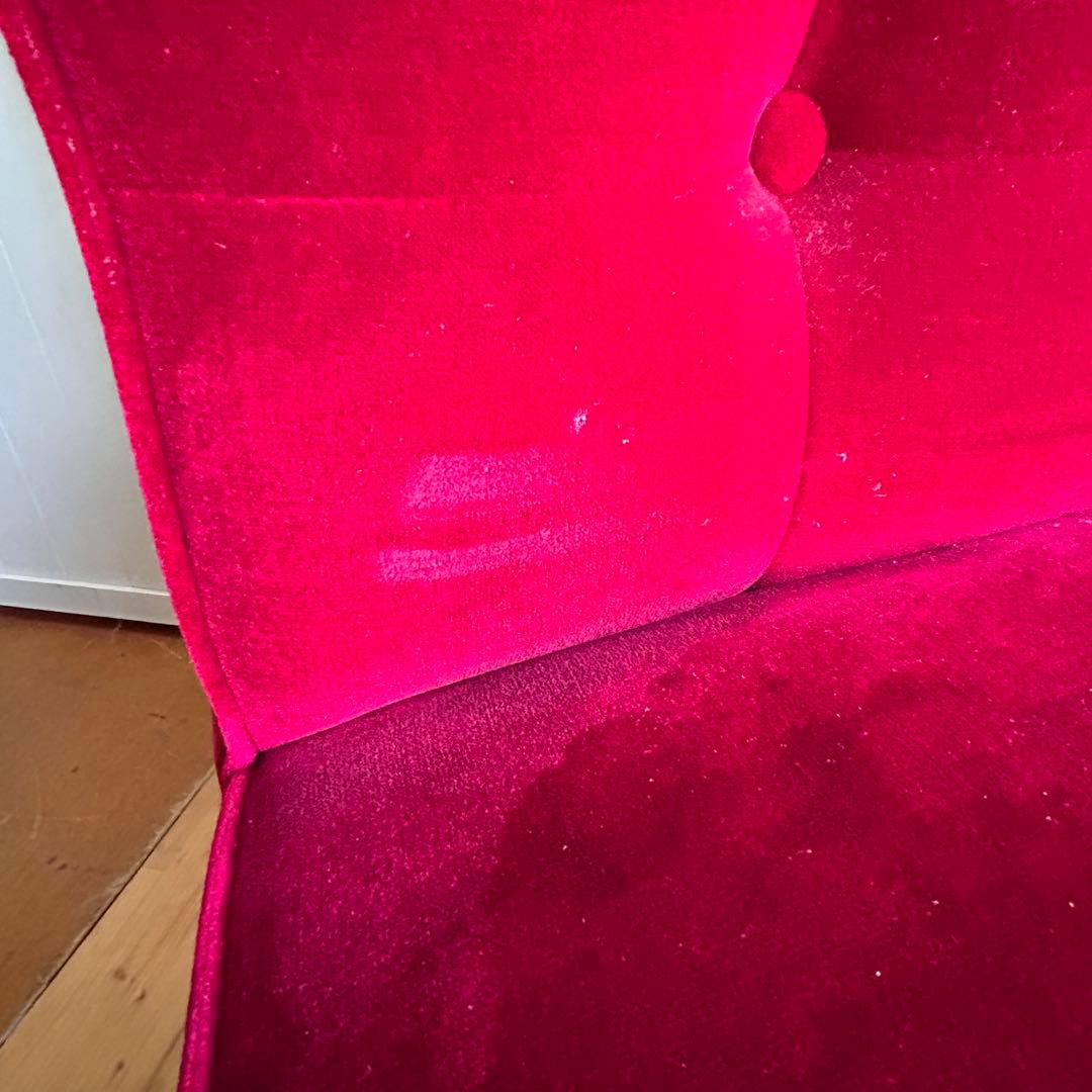 ベルベット　ビンテージ一人がけソファ　椅子　昭和レトロ　B