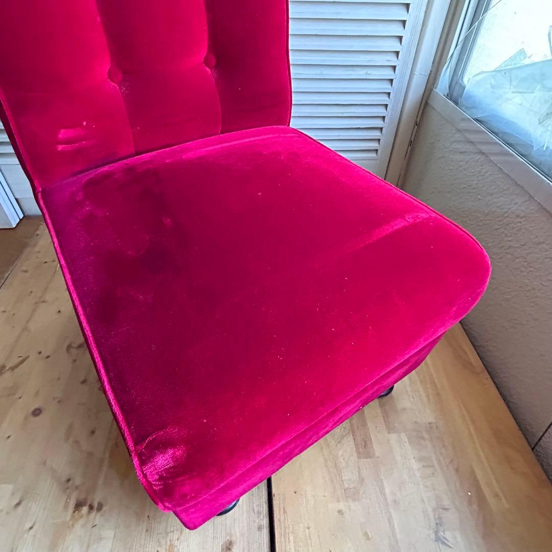 ベルベット　ビンテージ一人がけソファ　椅子　昭和レトロ　B