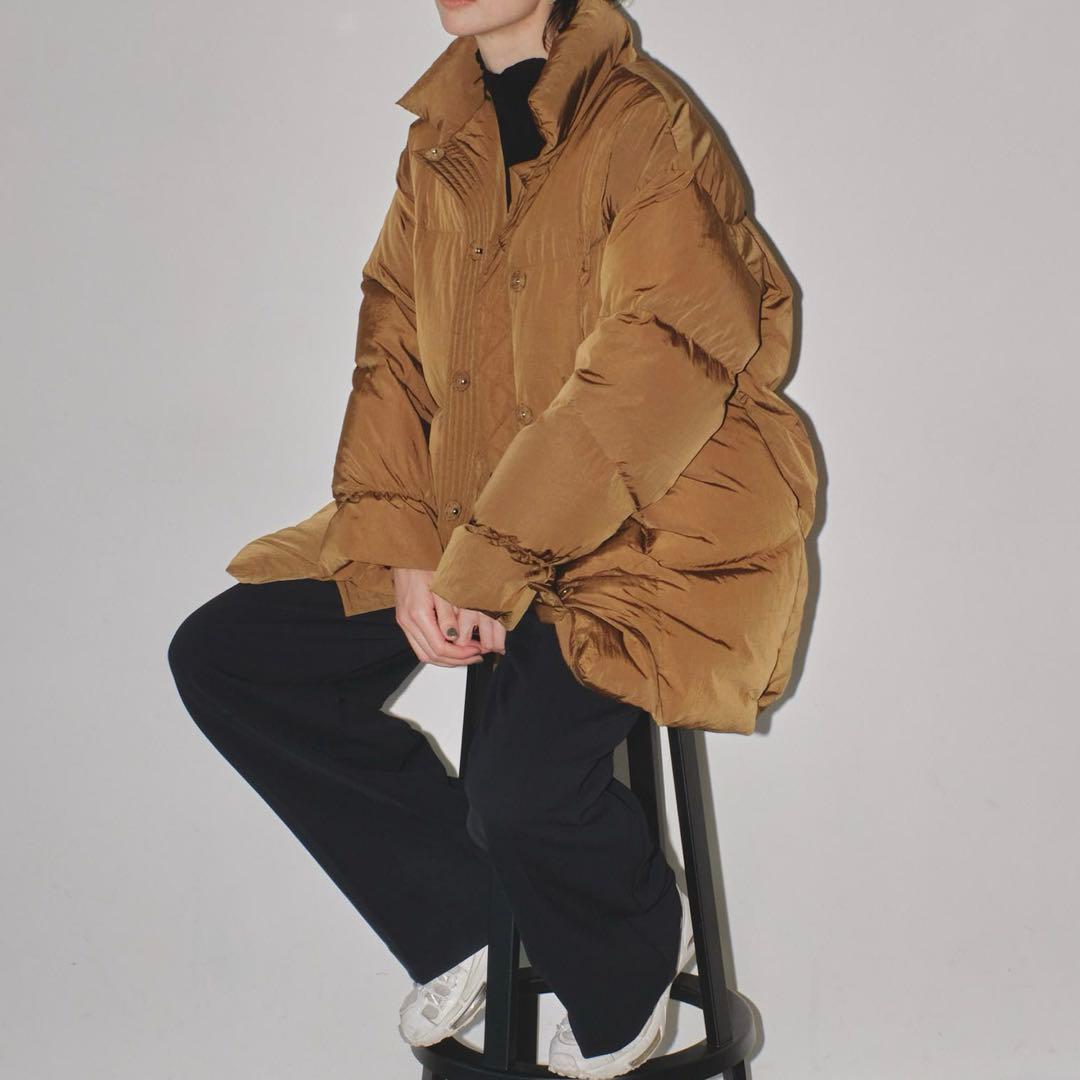 TODAYFUL トゥデイフル スタンドカラーダウンジャケット キャメル