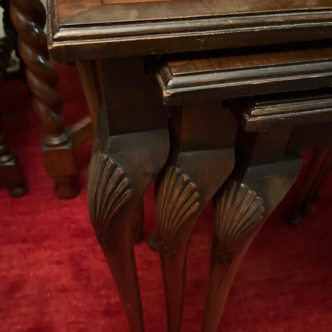イギリスアンティーク　ネストテーブル　　マホガニーお値下げ‼️