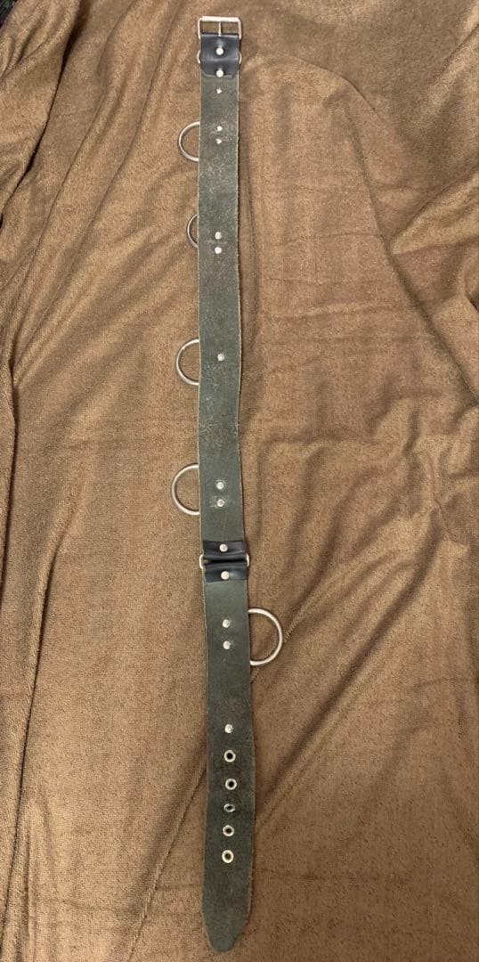 SID リング　レザー ベルト ブラック 5つ穴