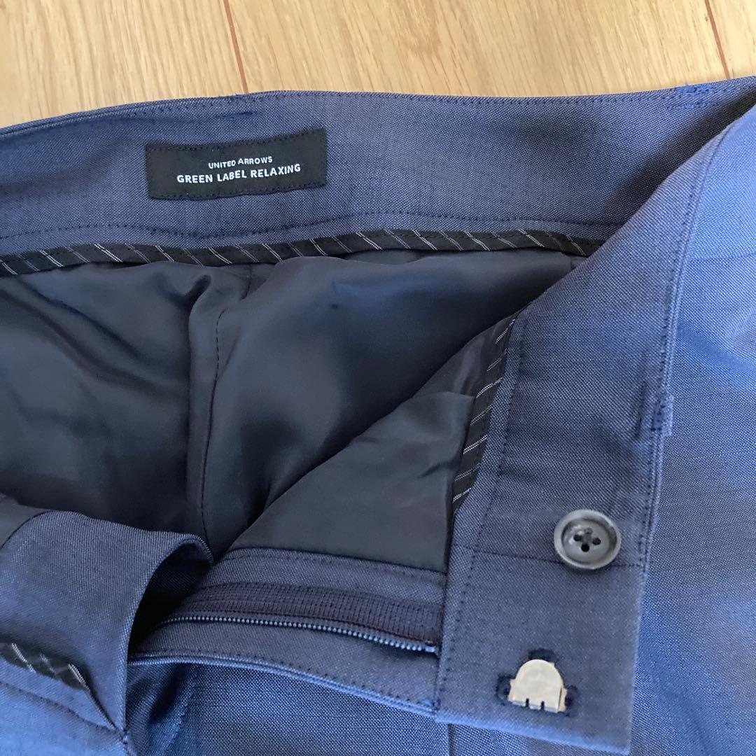 green label relaxingネイビーパンツスーツ38クリーニング済