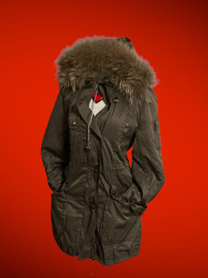 y2kモッズボアラビットファー00s平成ギャルフェアリーグランジロックミリタリー