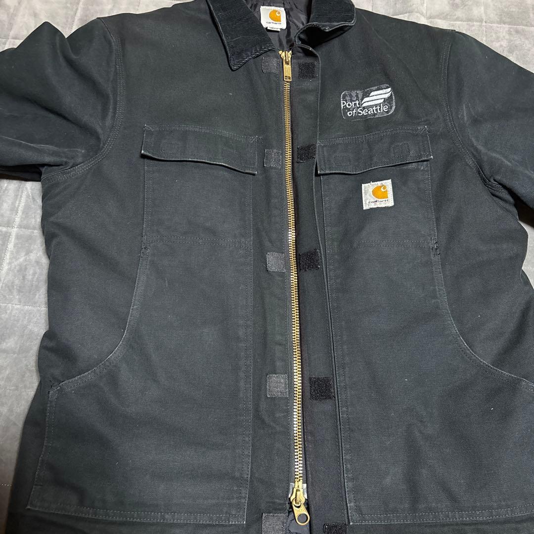 Carhartt デトロイトジャケット　企業ロゴ