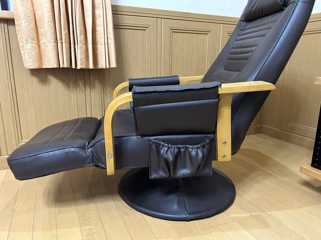 1人掛けソファ 回転式 リクライニング フットレスト