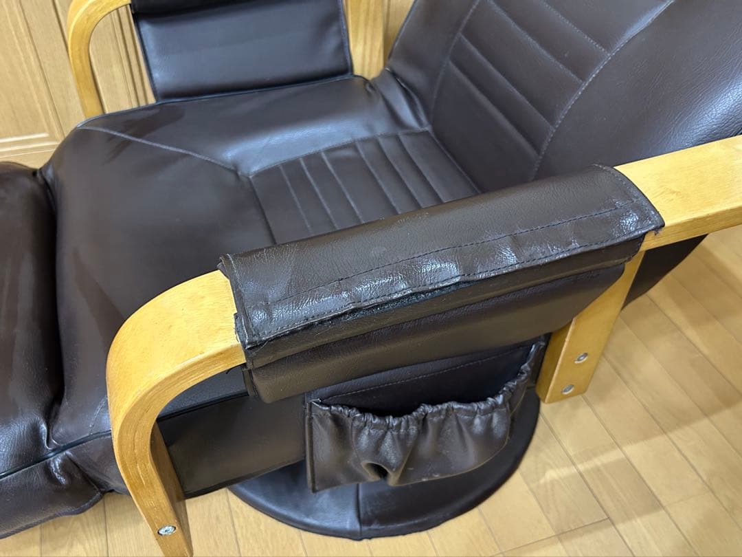 1人掛けソファ 回転式 リクライニング フットレスト