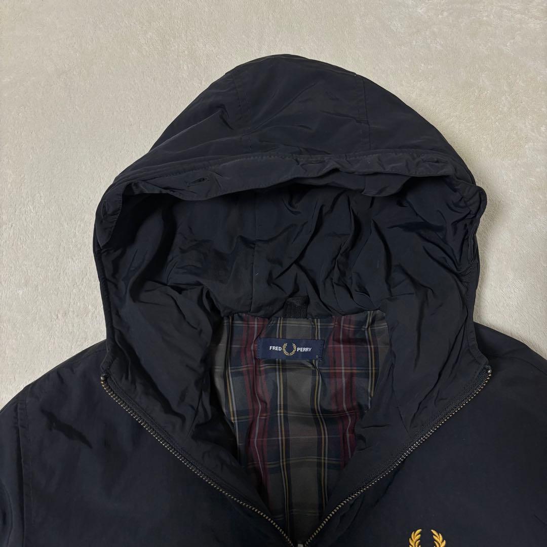フレッドペリー　中綿ブルゾンパーカー　ブラック　j2570
