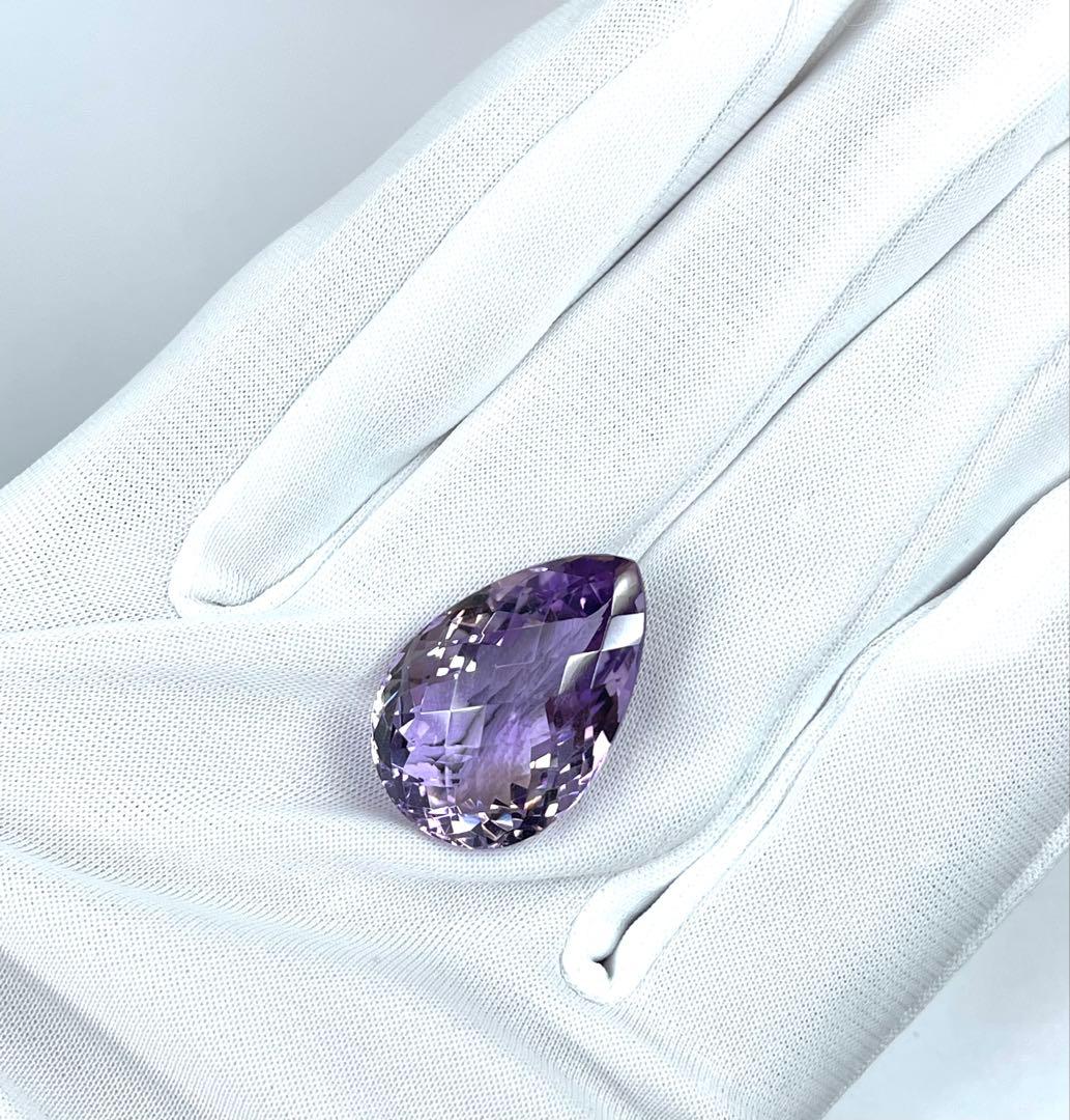 宝石ルース　『特に形が希少！涙型のペアシェープカット』天然アメトリン鑑別付