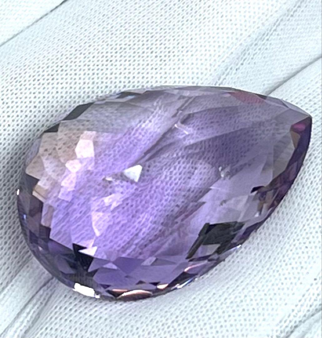 宝石ルース　『特に形が希少！涙型のペアシェープカット』天然アメトリン鑑別付