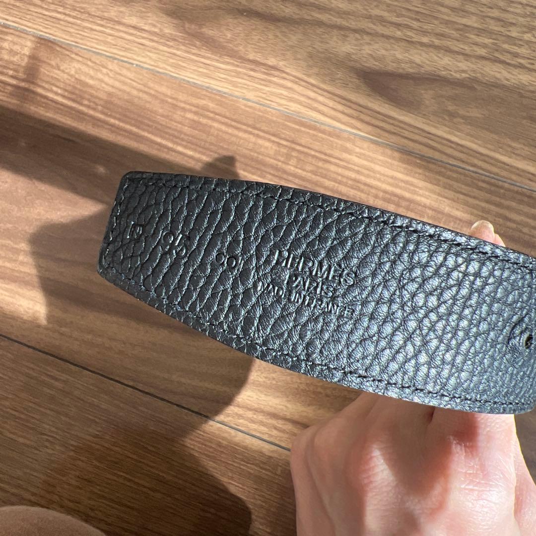 エルメス　エブリン　パンチング　バックル　ベルト　レザーベルト　95