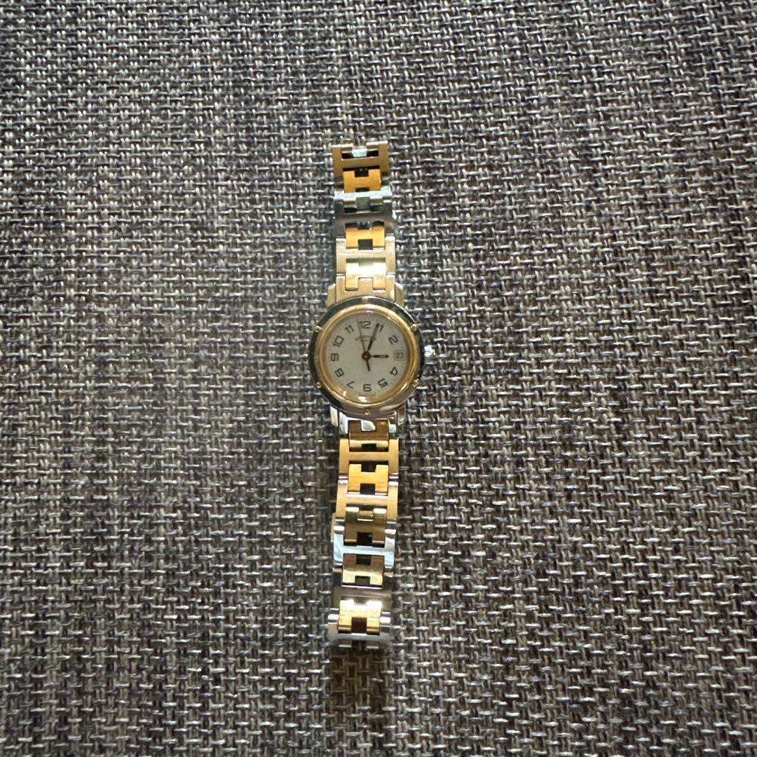 HERMES クォーツ 腕時計 シルバー/ゴールド