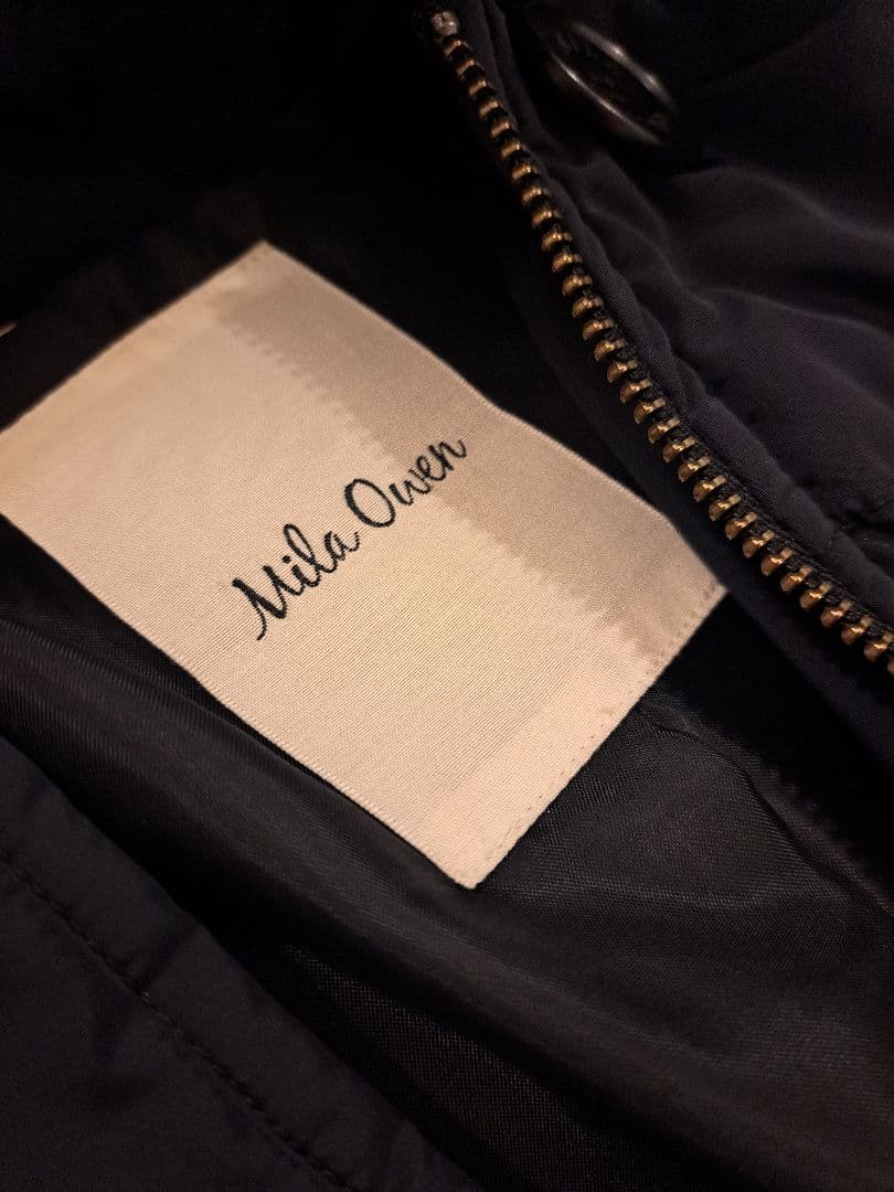 ミラオーウェン　黒　 フード付きダウンジャケット　フリーサイズ　極美品