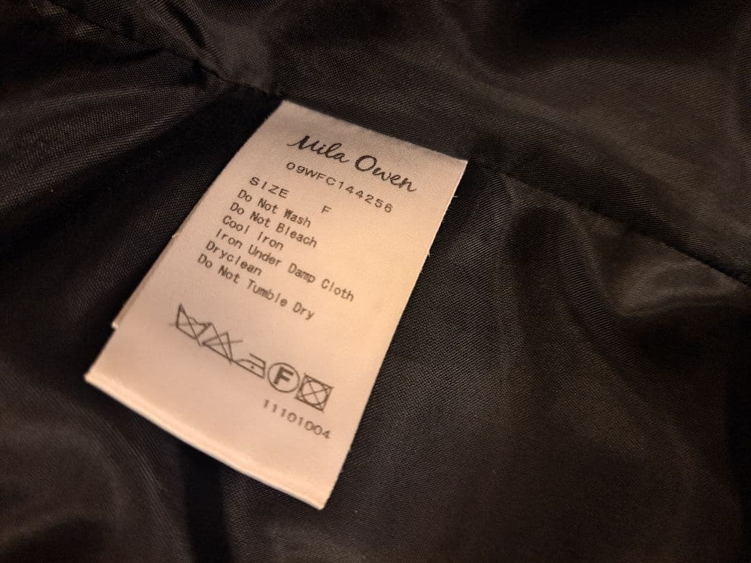 ミラオーウェン　黒　 フード付きダウンジャケット　フリーサイズ　極美品