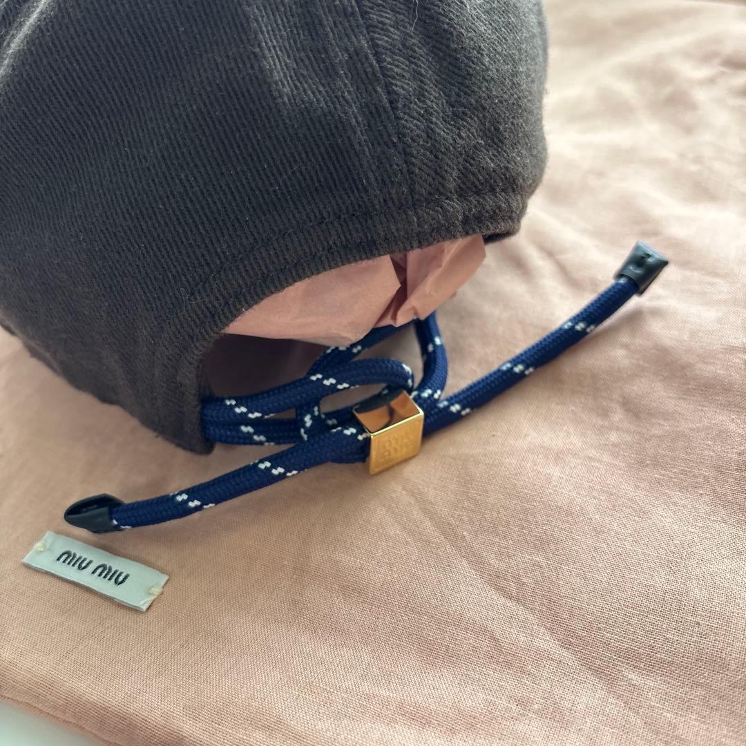 miu miu デニムベースボールキャップ Sサイズ ダークブラウン