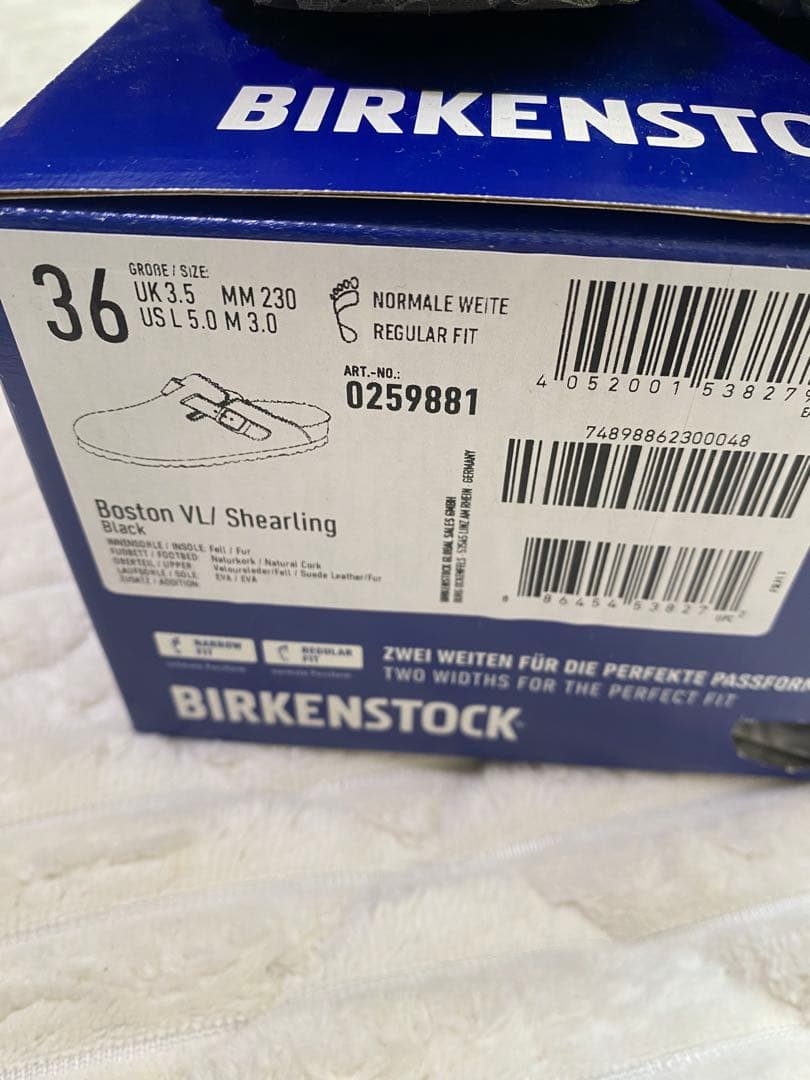 ビルケンシュトック ボストンシェアリング　スエードブラック　36 23cm