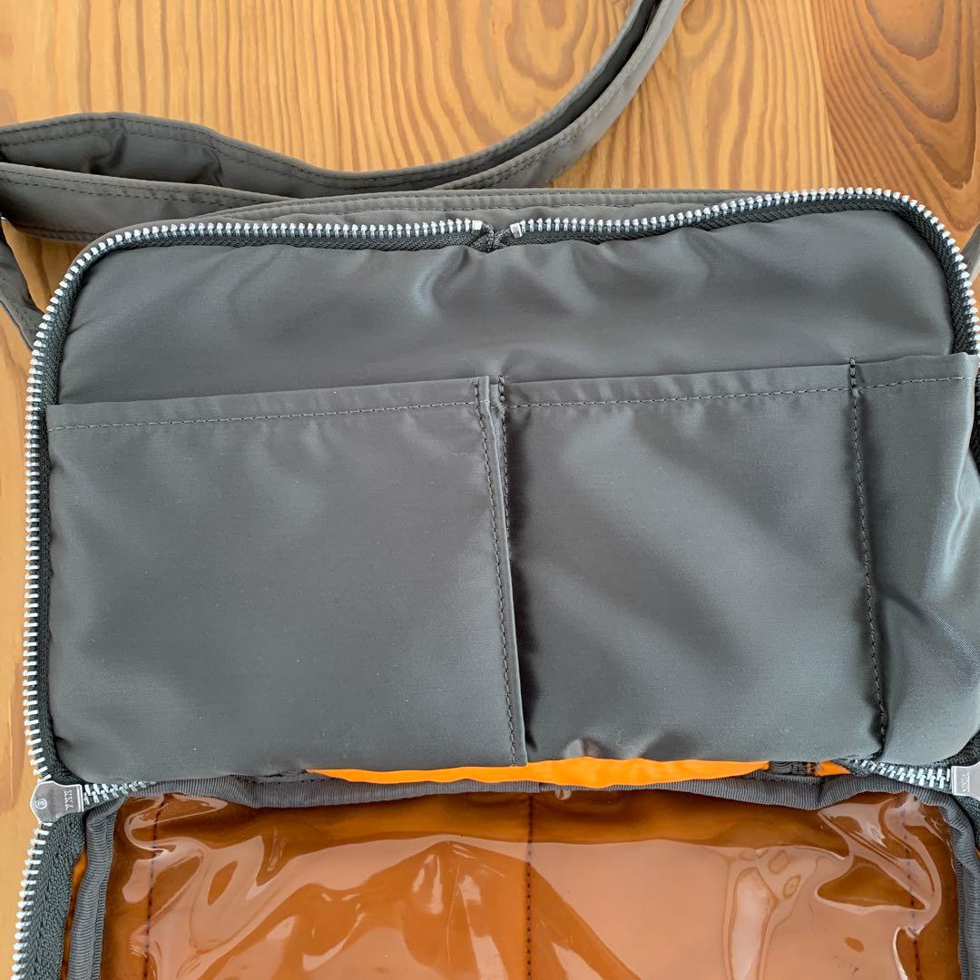 PORTER グレー ナイロン ショルダーバッグ