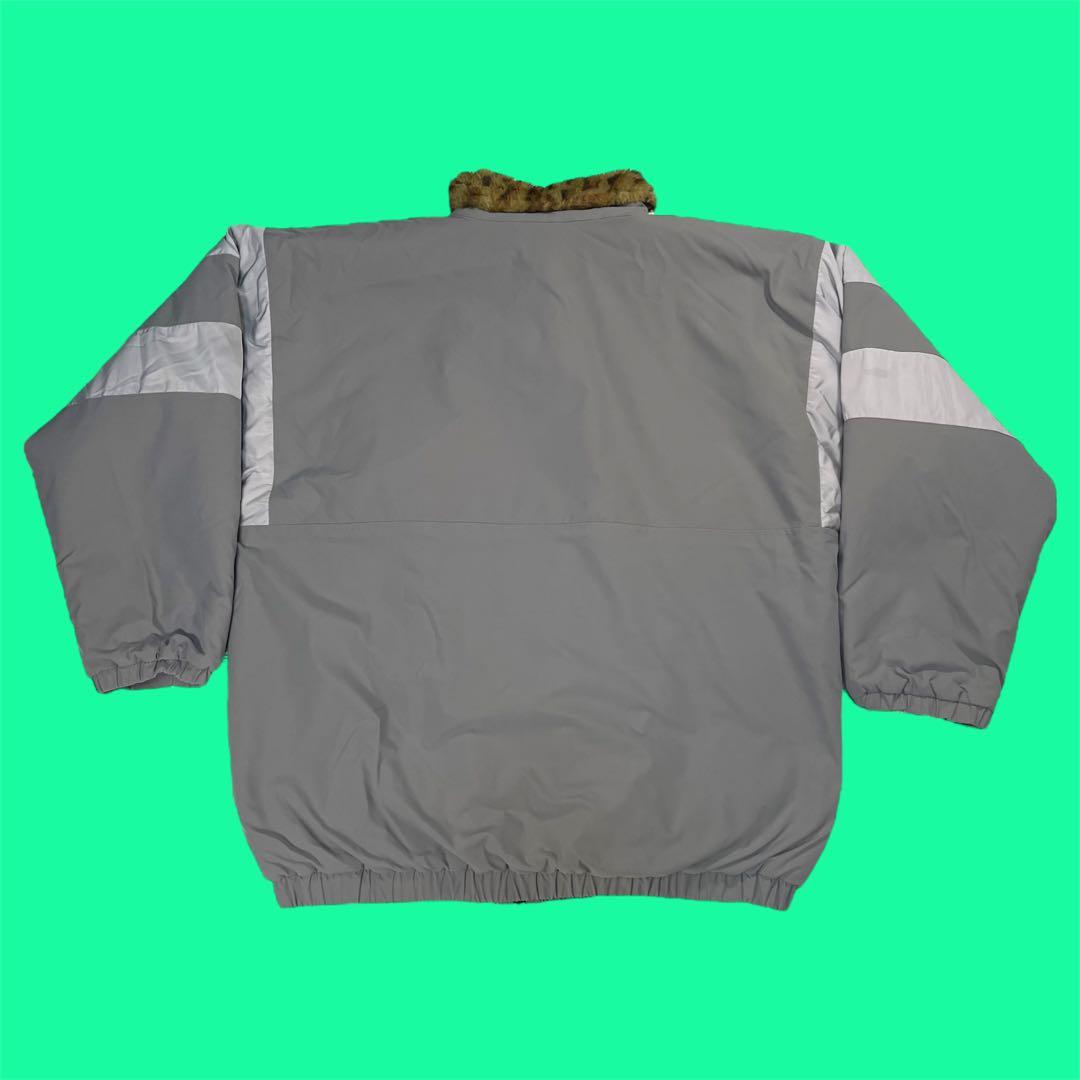 美品 Quolt リバーシブル ファー ジャケット レオパード ナイロン ライン