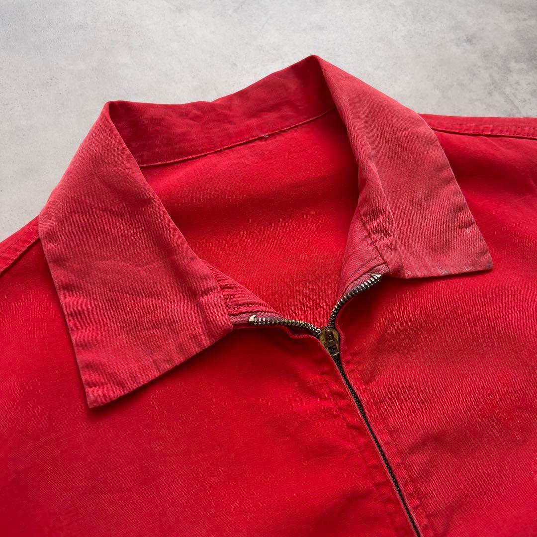 50s USA製 ハリントン ジャケット サンフェード 袋縫い ヴィンテージ