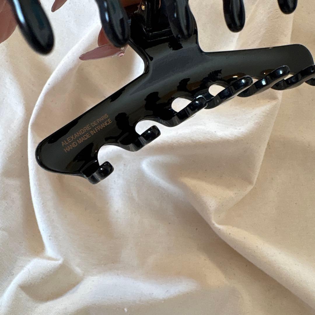 美品アレクサンドルドゥパリ　ヘアクリップ　黒