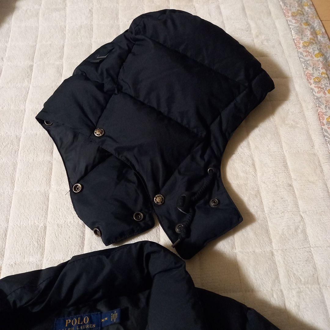 ポロ・ラルフ・ローレン フード付きダウンジャケット ブラック